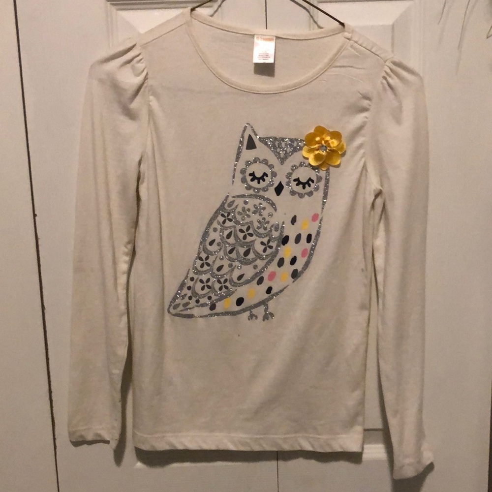 Girls long sleeve shirt cream/white